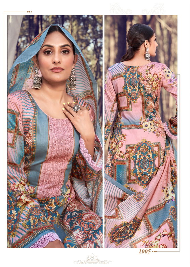 AZA Hermitage 1001-1007 Wholesale Pakistani Dress Material Catalog